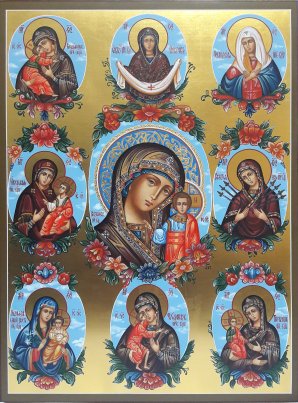 Икона Собор богородиц 1 Размер 30х40