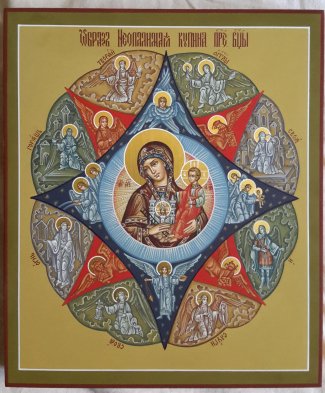 Икона Неопалимая купина б.м.1 Размер 27х31