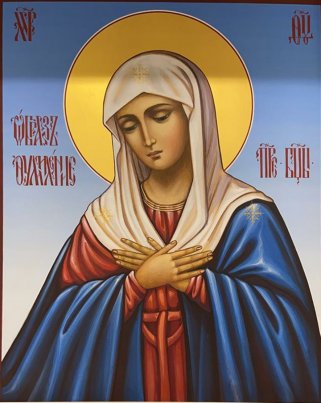 Икона Умиление богородица Размер 21х25