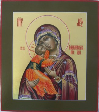 Икона Владимирская б.м. 1 Размер 27х31